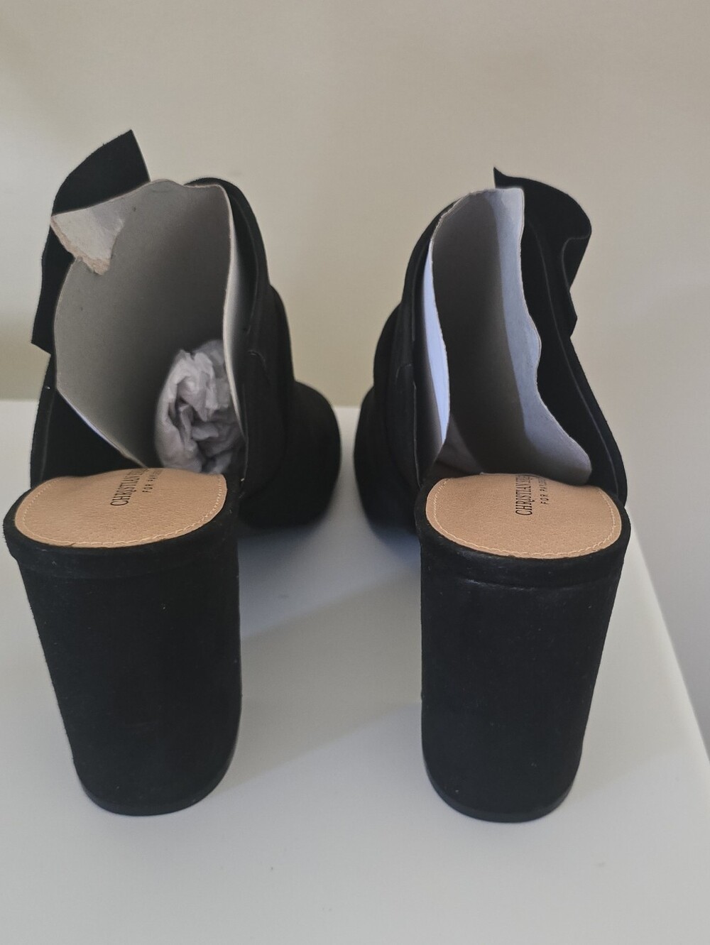 Christian Siriano Black Knot Slingback Heeled Sandals - Picture 5 of 8